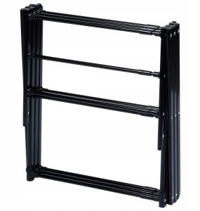 Suszarka na pranie Vilde Suszarka na pranie metalowa czarna pionowa rozsuwana 44.5-75x37.5x105cm VILDE 779105 3