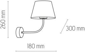 Kinkiet TK Lighting Klasyczny kinkiet do sypilani Chicago 4186 lniany abażur czarny 4