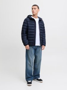 Kurtka męska Jack & Jones Jack&Jones męska kurtka puchowa JJEBRADLEY LIGHT PUFFER HOOD NOOS 12280970 SKY CAPTAIN L 3
