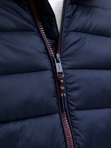 Kurtka męska Jack & Jones Jack&Jones męska kurtka puchowa JJEBRADLEY LIGHT PUFFER HOOD NOOS 12280970 SKY CAPTAIN L 5