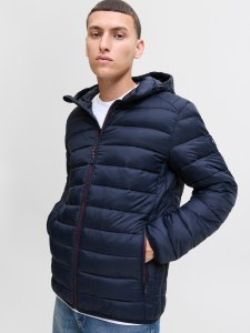 Kurtka męska Jack & Jones Jack&Jones męska kurtka puchowa JJEBRADLEY LIGHT PUFFER HOOD NOOS 12280970 SKY CAPTAIN L 6