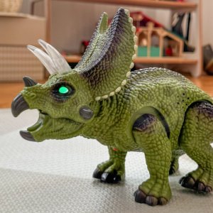 Woopie DINOZAUR ZDALNIE STEROWANY RC ROBOT TRICERATOPS DLA DZIECI KREATYWNY INTERAKTYWNY 5