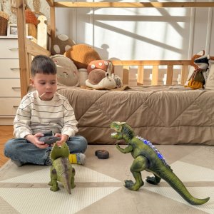Woopie DINOZAUR ZDALNIE STEROWANY RC ROBOT TRICERATOPS DLA DZIECI KREATYWNY INTERAKTYWNY 10