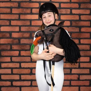 Froster HOBBY HORSE ZESTAW KOŃ GNIADY DERKA SZARY I BRĄZ NAUSZNIKI KANTAR 4