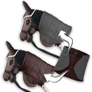Froster HOBBY HORSE ZESTAW KOŃ GNIADY DERKA SZARY I BRĄZ NAUSZNIKI KANTAR 5
