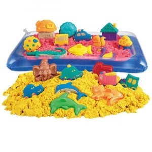 Woopie PIASEK KINETYCZNY 0,8 KG ZESTAW KOSZYKU Z FOREMKAMI KREATYWNY KONCENTRACJA 3
