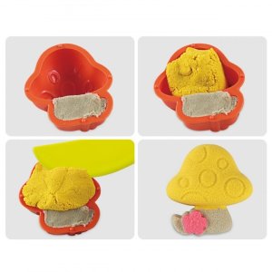 Woopie PIASEK KINETYCZNY 0,8 KG ZESTAW KOSZYKU Z FOREMKAMI KREATYWNY KONCENTRACJA 8