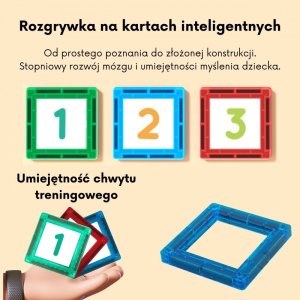 Woopie WOOPIE Przestrzenne Klocki Magnetyczne Nauka Liczb 70 Elementów 3