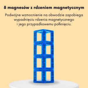 Woopie WOOPIE Przestrzenne Klocki Magnetyczne Nauka Liczb 70 Elementów 5