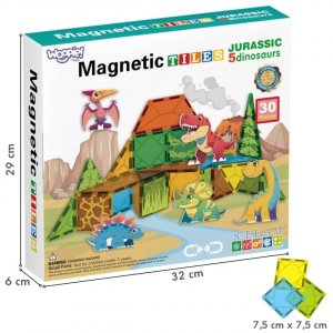 Woopie WOOPIE Magnetyczne Klocki Konstrukcyjne 7,5 cm Dino 30 el. 3