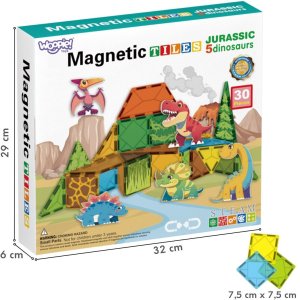 Woopie WOOPIE Magnetyczne Klocki Konstrukcyjne 7,5 cm Dino 30 el. 5