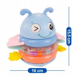 Woopie WOOPIE Baby Wańka Wstańka Zabawka Sensoryczna 2w1 Grzechotka Gryzak 8