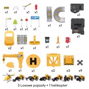 Woopie GARAŻ PARKING ROBOTY DROGOWE 41EL DLA DZIECI POJAZDY ZESTAW 3