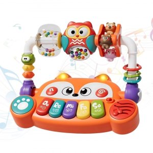 Woopie INTERAKTYWNE PIANINO EDUKACYJNE SENSORYCZNE DLA DZIECI LISEK LED PREMIUM 2