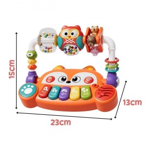 Woopie INTERAKTYWNE PIANINO EDUKACYJNE SENSORYCZNE DLA DZIECI LISEK LED PREMIUM 4