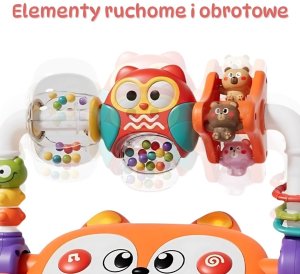 Woopie INTERAKTYWNE PIANINO EDUKACYJNE SENSORYCZNE DLA DZIECI LISEK LED PREMIUM 8