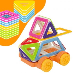 Woopie WOOPIE Klocki Magnetyczne Pojazd Mini Budowle STEAM 22el. 2
