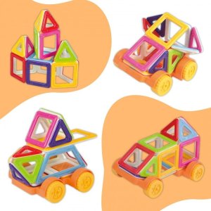 Woopie WOOPIE Klocki Magnetyczne Pojazd Mini Budowle STEAM 22el. 3