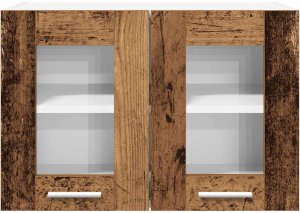 vidaXL vidaXL Szafka wisząca z drzwiami 2 pcs Stare drewno 60 x 31 x 40 cm 7
