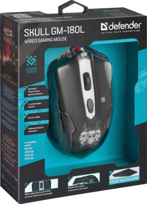 Mysz Defender Skull GM-180L + Podkładka  (52180) 16