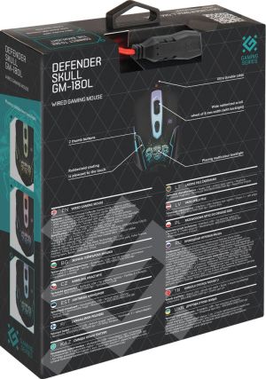 Mysz Defender Skull GM-180L + Podkładka  (52180) 18