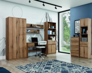 4HouseDesign Toaletka z lustrem LED Biurko dąb Biała REMI RM16 12