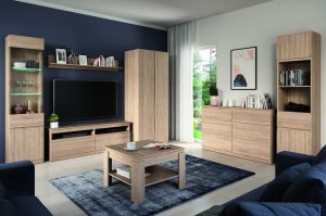 4HouseDesign Toaletka z lustrem LED Biurko dąb Biała REMI RM16 15