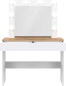 4HouseDesign Toaletka z lustrem LED Biurko dąb Biała REMI RM16 5