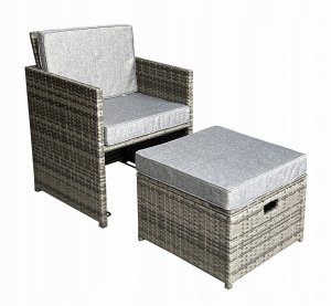Bello Giardino Meble ogrodowe z technorattanu  z otwieranymi pufami DELIZIOSO 4