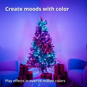 Twinkly Pre-lit Tree -1.80m Regal Tree, 435 RGB LED, Green wire, Plug Type C 5