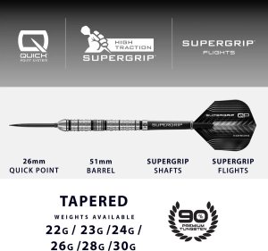 Harrows Rzutki do darta Harrows Supergrip QP Tapered 90% Steeltip 26 g 3