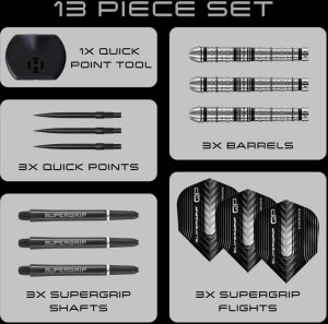Harrows Rzutki do darta Harrows Supergrip QP Tapered 90% Steeltip 26 g 6