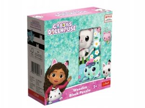 Trefl TREFL Zabawka drewn.Block puzzle KociD.Gabby 62007 2