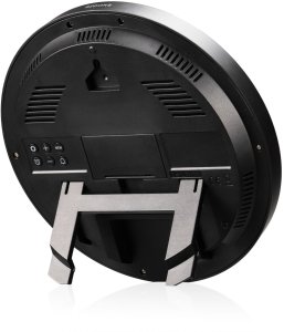 Muse KIENZLE DCF Radio-Control. Wall Clock w. Room Temp.Display black 2