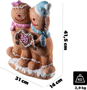 Dekoracja świąteczna Hanipol KADAX Figurka Bożonarodzeniowa LED Chłopiec Dziewczynka Piernik 2