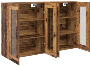 vidaXL vidaXL Szafki ścienne 2 pcs Stare drewno 69,5 x 34 x 90 cm 6