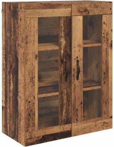 vidaXL vidaXL Szafki ścienne 2 pcs Stare drewno 69,5 x 34 x 90 cm 7