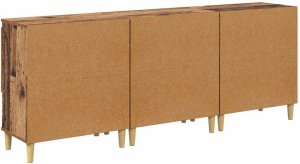 vidaXL vidaXL Komody 3 pcs Stare drewno 60 x 35 x 70 cm 7