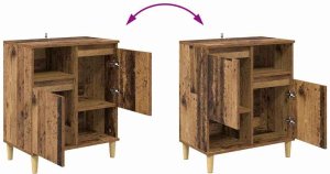 vidaXL vidaXL Komody 3 pcs Stare drewno 60 x 35 x 70 cm 10