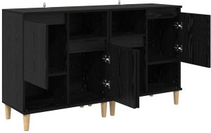 vidaXL Komody 2 pcs Czarny Dąb 60 x 35 x 70 cm 6