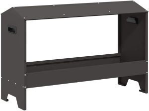 vidaXL vidaXL Koryto do karmienia kurczaków Czarny 81 x 32 x 53,5 cm 2