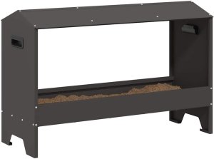 vidaXL vidaXL Koryto do karmienia kurczaków Czarny 81 x 32 x 53,5 cm 3