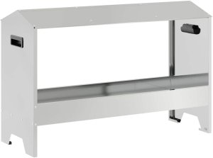 vidaXL Koryto do karmienia kurczaków srebrny 81 x 32 x 53,5 cm 2