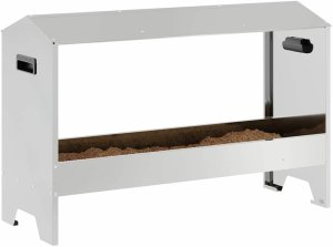 vidaXL Koryto do karmienia kurczaków srebrny 81 x 32 x 53,5 cm 3
