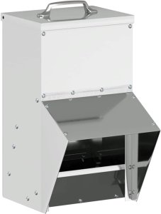 vidaXL Karmnik dla kur srebrny 20 x 25 x 35 cm Stal Galwanizowana 2
