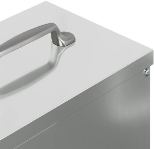 vidaXL Karmnik dla kur srebrny 20 x 25 x 35 cm Stal Galwanizowana 7