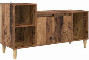 vidaXL vidaXL Szafka pod telewizor Stare drewno 100 x 35 x 55 cm 2