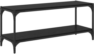 vidaXL vidaXL Szafka pod telewizor Czarny Dąb 100x33x41cm 2