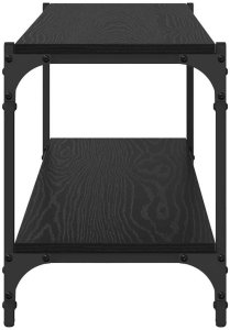 vidaXL vidaXL Szafka pod telewizor Czarny Dąb 100x33x41cm 6