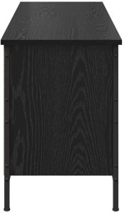 vidaXL vidaXL Szafka na buty z półką Czarny Dąb 131 x 35 x 50 cm 6